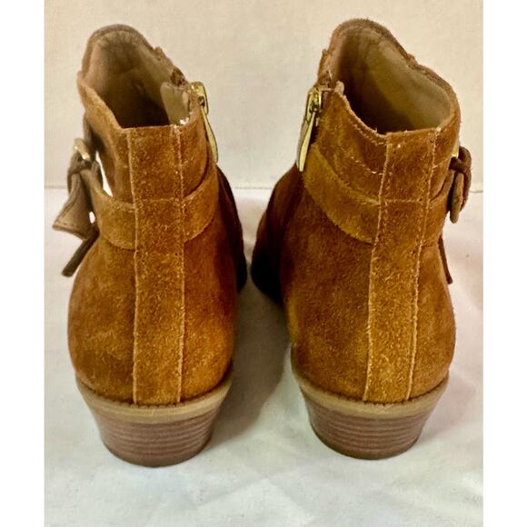 Franco Sarto Rynn Ankle Boots- Booties-Size 7 leather Upper Suede Tan - Picture 7 of 8